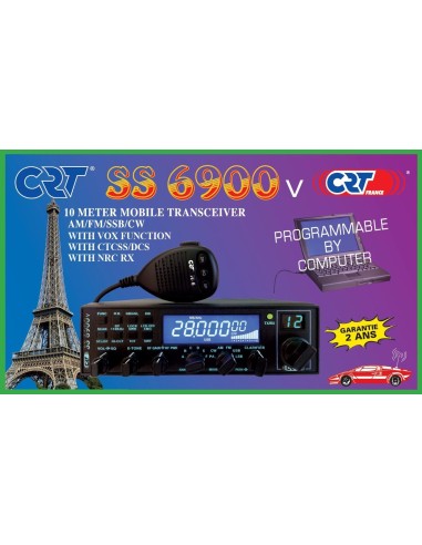 CRT SS 6900V BLUE poste radio amateur puissant et fiable,bande des 10m